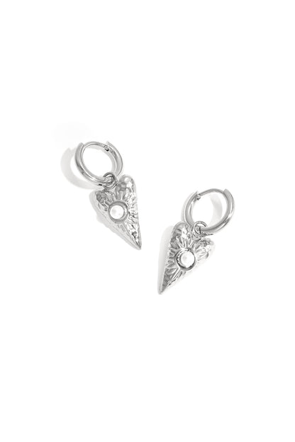 Stainless Steel Drop Earrings Heart Casual Daily Simple Series Women's jewelry