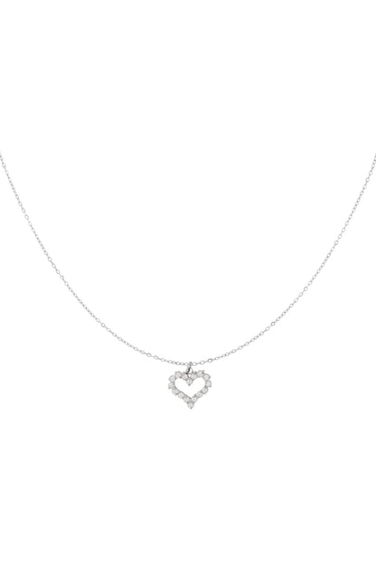 Rhinestone heart necklace
