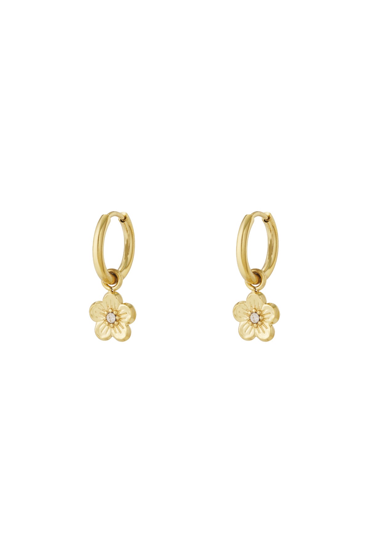 Flower fiesta earrings - Silver Color color