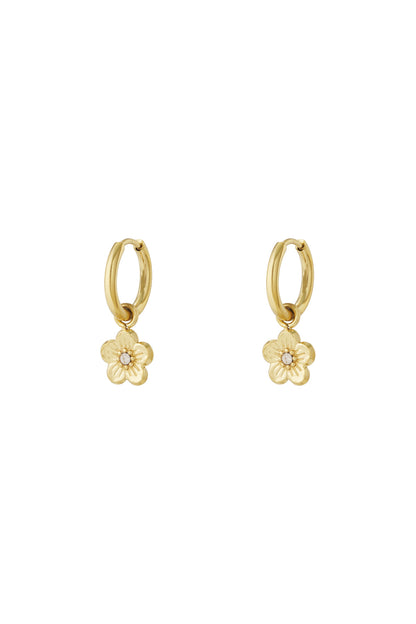 Flower fiesta earrings - Silver Color color
