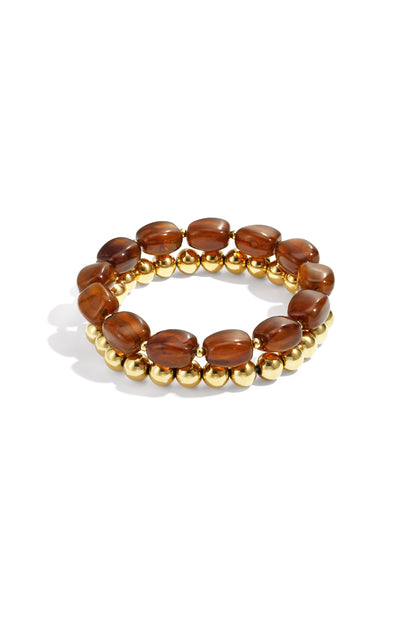 Stainless Steel Beaded Bracelets Beads Casual Daily Simple Series Women's jewelry