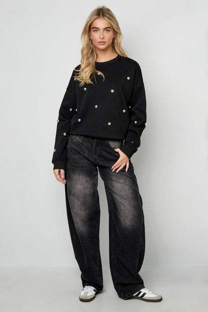 Sweater with studs