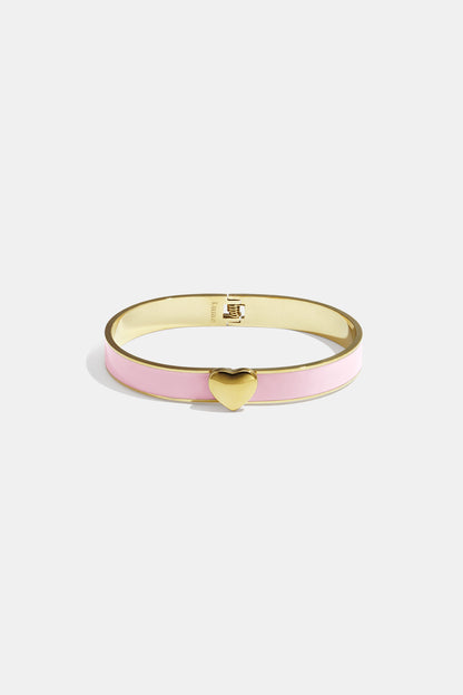 Stainless Steel Colorful Heart Bangles - 0.9cm