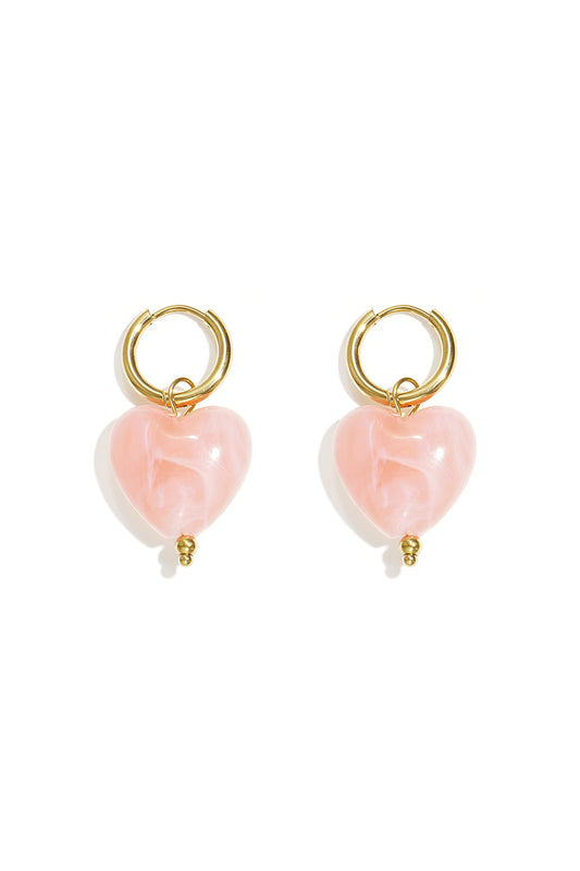 Stainless Steel Drop Earrings Heart Casual Daily Simple Series Women's jewelry