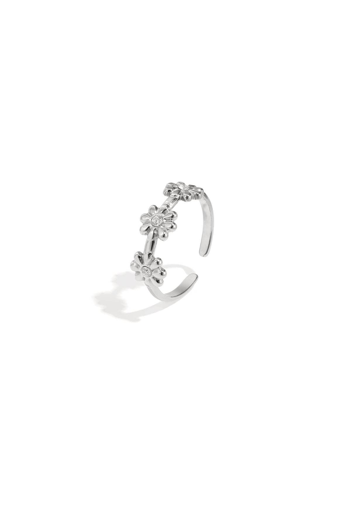 Stainless Steel Minimalist Rings Flower Casual Daily Simple Series Women's jewelry