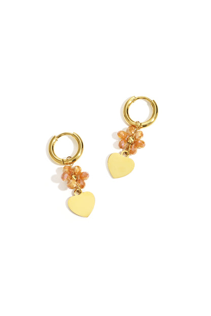 Stainless Steel Drop Earrings Flower Casual Daily Simple Series Women's jewelry