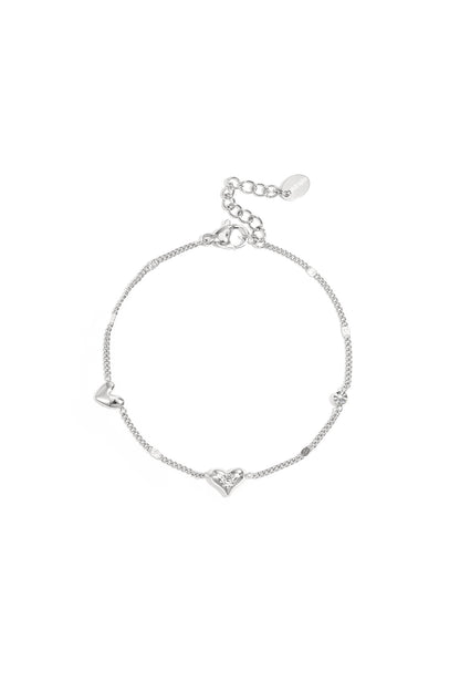 Stainless Steel Charm Bracelets Heart Simple Daily Simple Series Women's jewelry