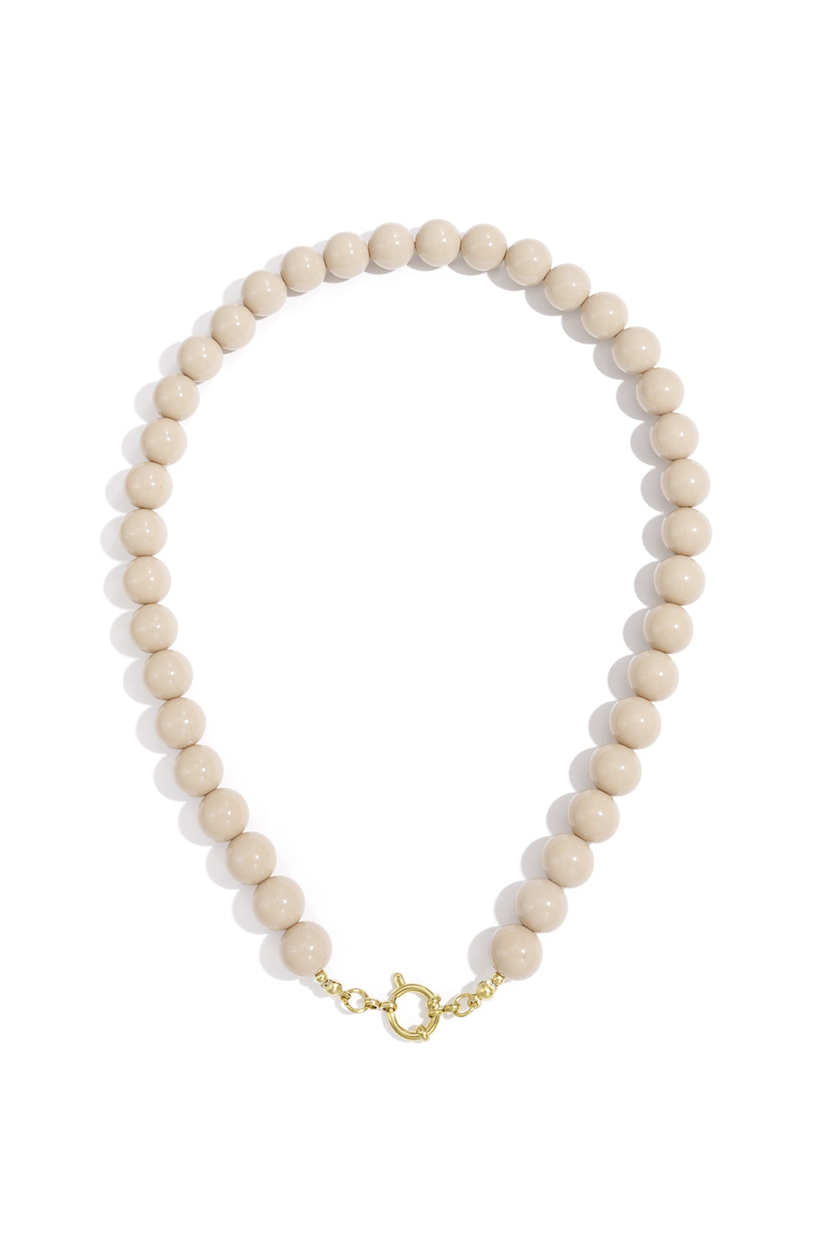 Colored small bead necklace-12mm