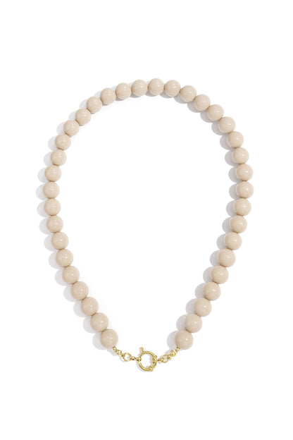 Colored small bead necklace-12mm
