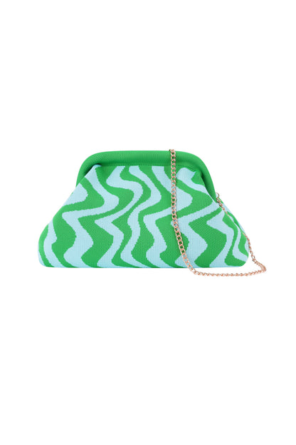 Grafic beach clutch