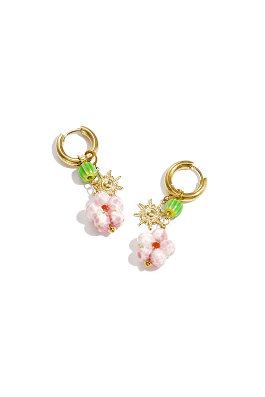 Stainless Steel Drop Earrings Flower Simple Daily Romantic Series Women's jewelry