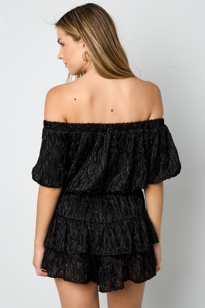 Woven Polyester Fiber Women's Bodysuit Casual Solid Color Ruffle Edge
