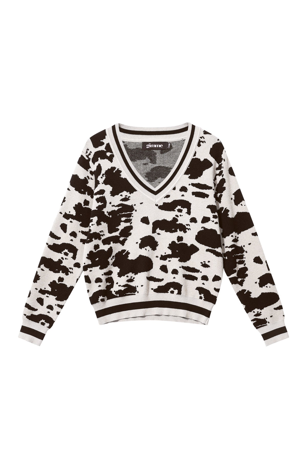 Knitted (including crochet and woolen fabrics) Leopard Print Women's V-Neck Sweater Fall/Winter Casual