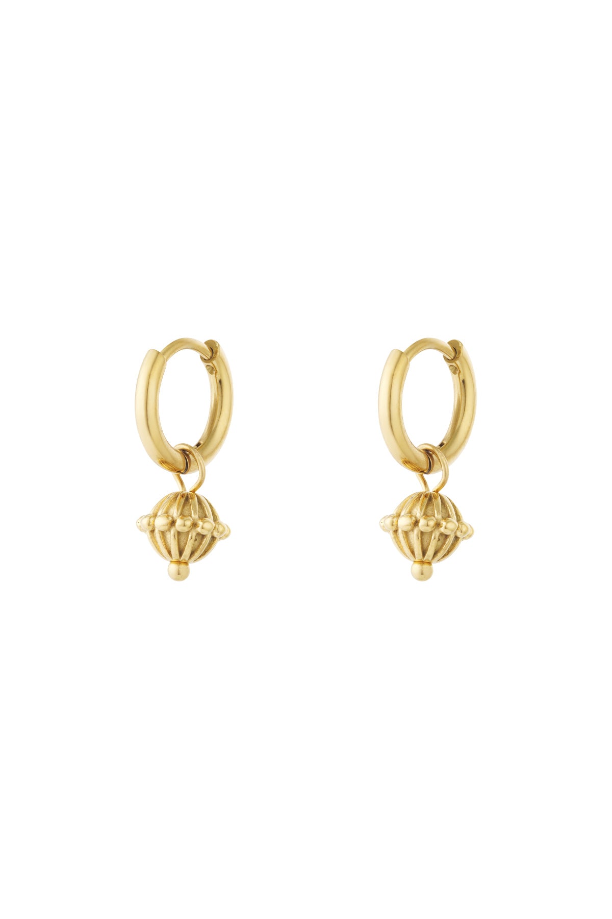 Globe charm earrings