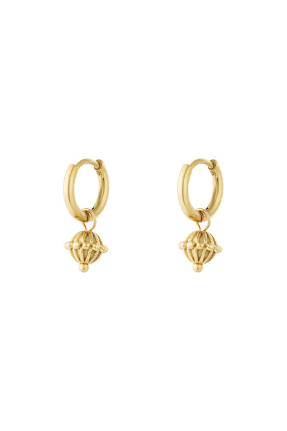 Globe charm earrings