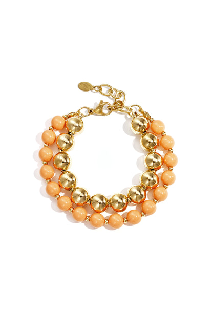 Linked bead bracelets