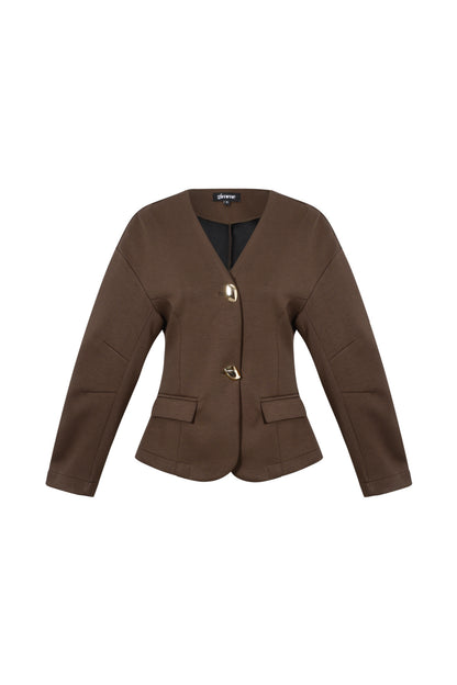 Woven Polyester Fiber Women's Suit Set Elegant Solid Color Fall/Winter