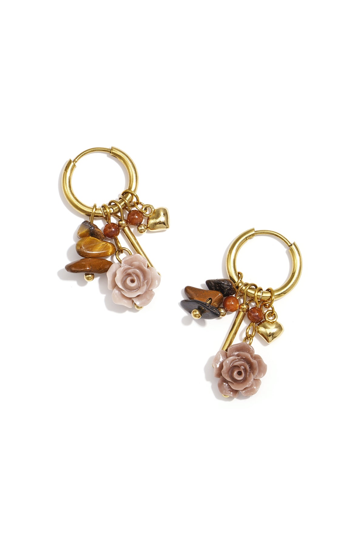 Stainless Steel Drop Earrings Flower Casual Daily Simple Series Women's jewelry