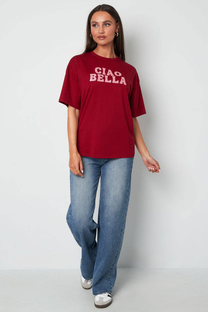 Cotton Women's T-shirt Casual Letters
