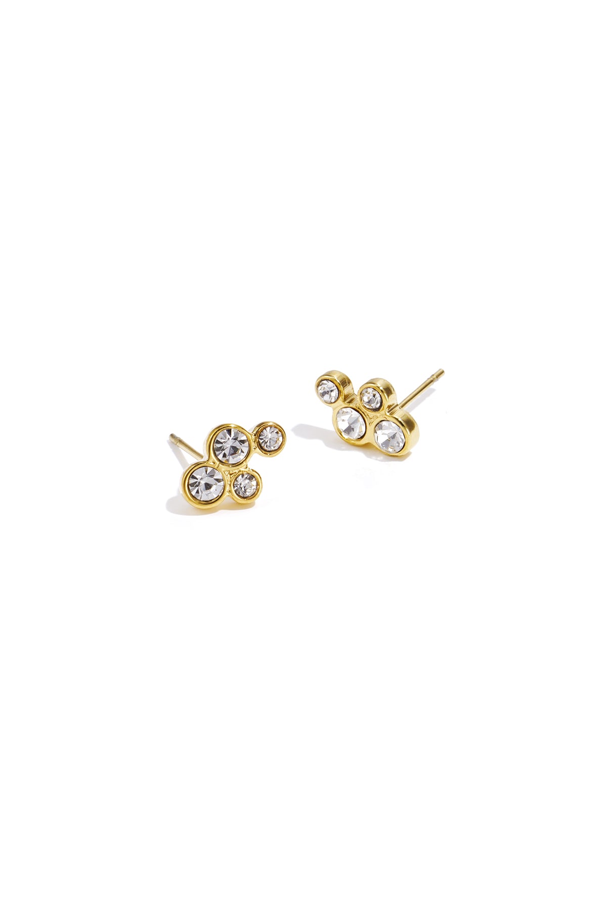 Stainless Steel Stud Earrings Polka Dots Simple Daily Simple Series Women's jewelry