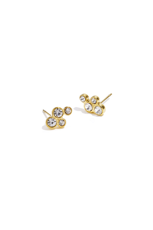 Stainless Steel Stud Earrings Polka Dots Simple Daily Simple Series Women's jewelry