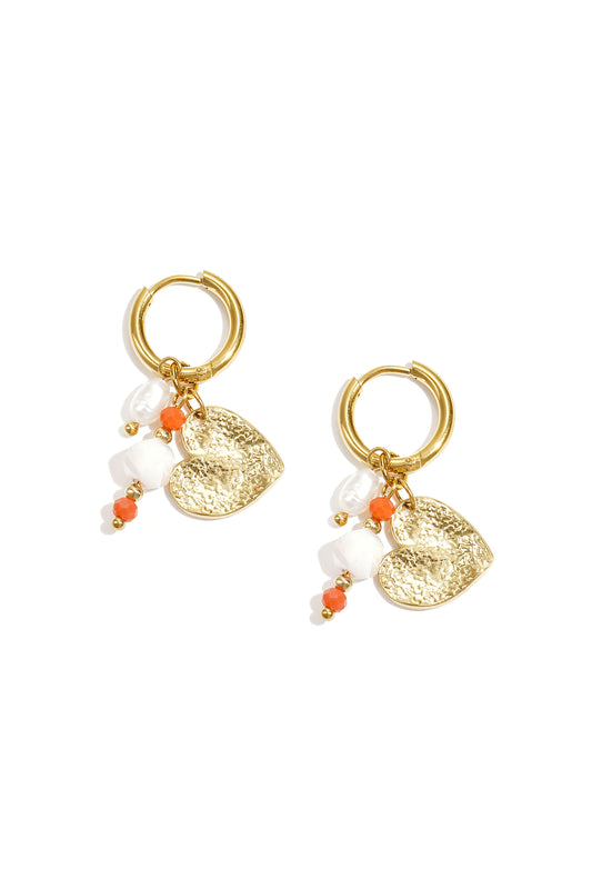 Stainless Steel Drop Earrings Heart Casual Daily Simple Series Women's jewelry