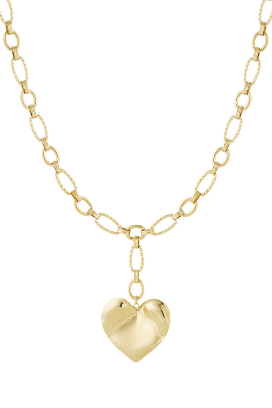 Big heart chain necklace