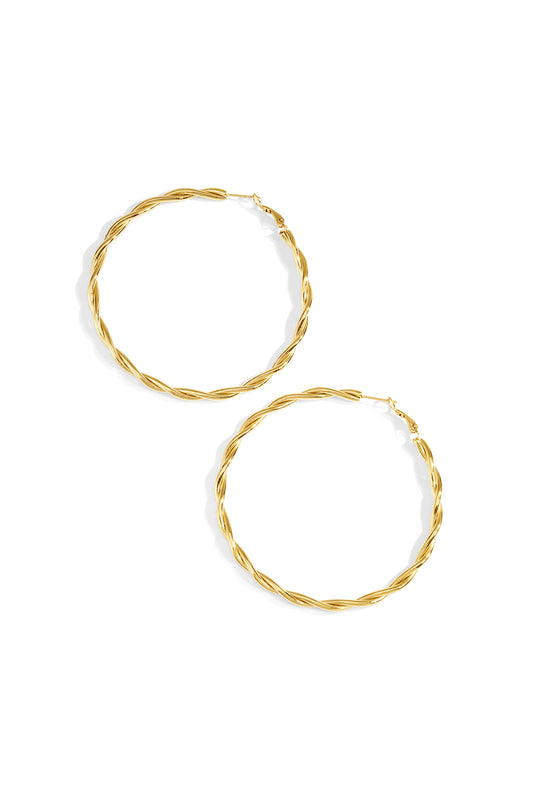 Twisted hoop earrings XL