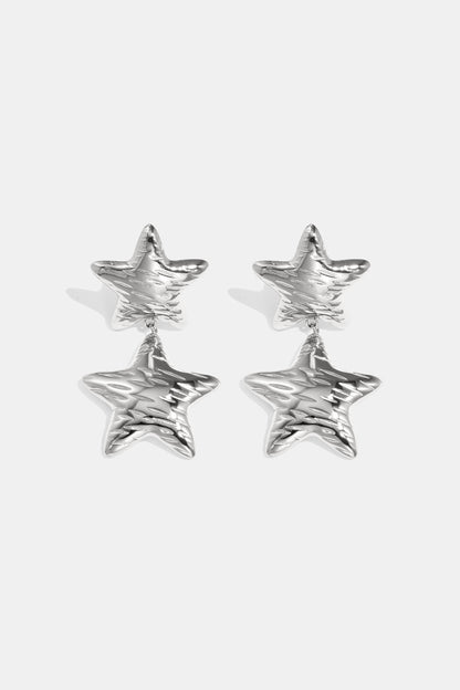 Stainless Steel Drop Earrings Star Casual Daily Simple Series Women's jewelry