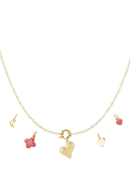 Chunky heart DIY necklace