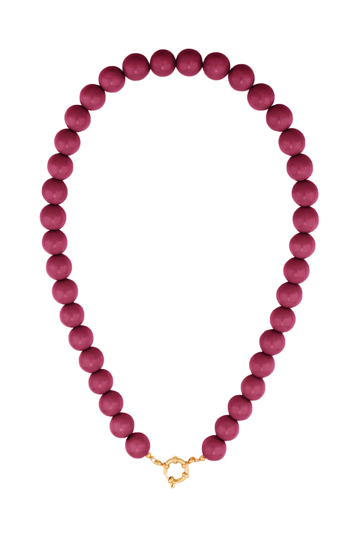 Colored small bead necklace-12mm