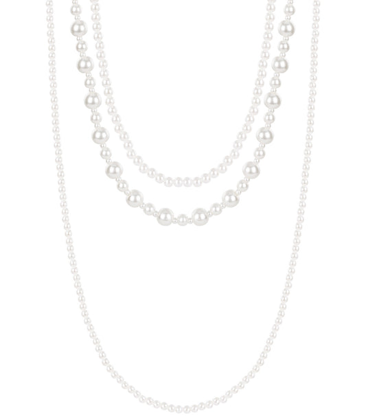 Layered Necklace mixed pearls