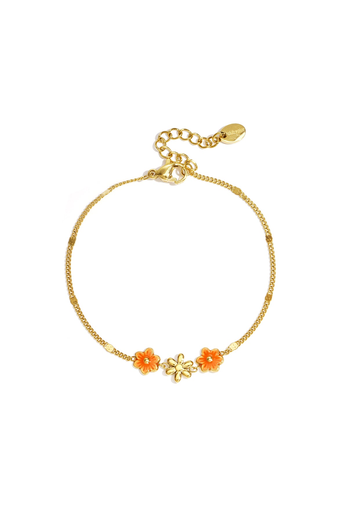 Stainless Steel Charm Bracelets Flower Simple Daily Simple Series Women's jewelry