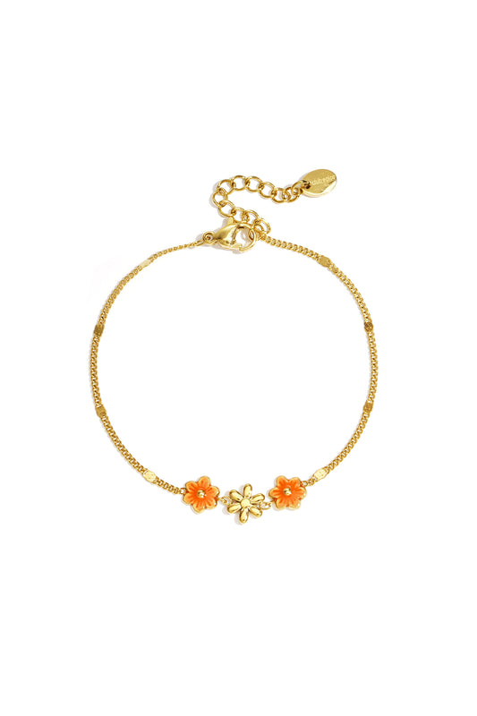 Stainless Steel Charm Bracelets Flower Simple Daily Simple Series Women's jewelry