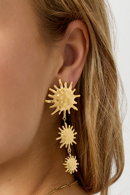 Stainless Steel Dangle Earrings sun Casual Daily Simple Series Women's jewelry
