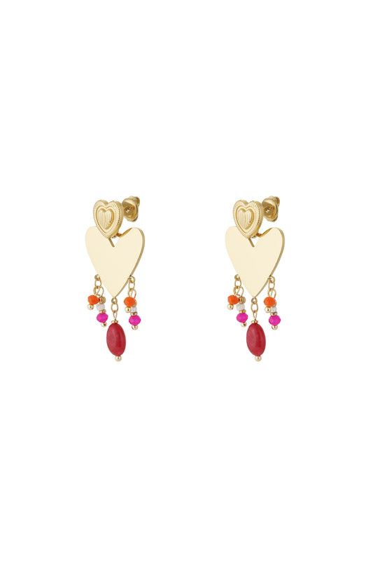 Heart drop Earrings