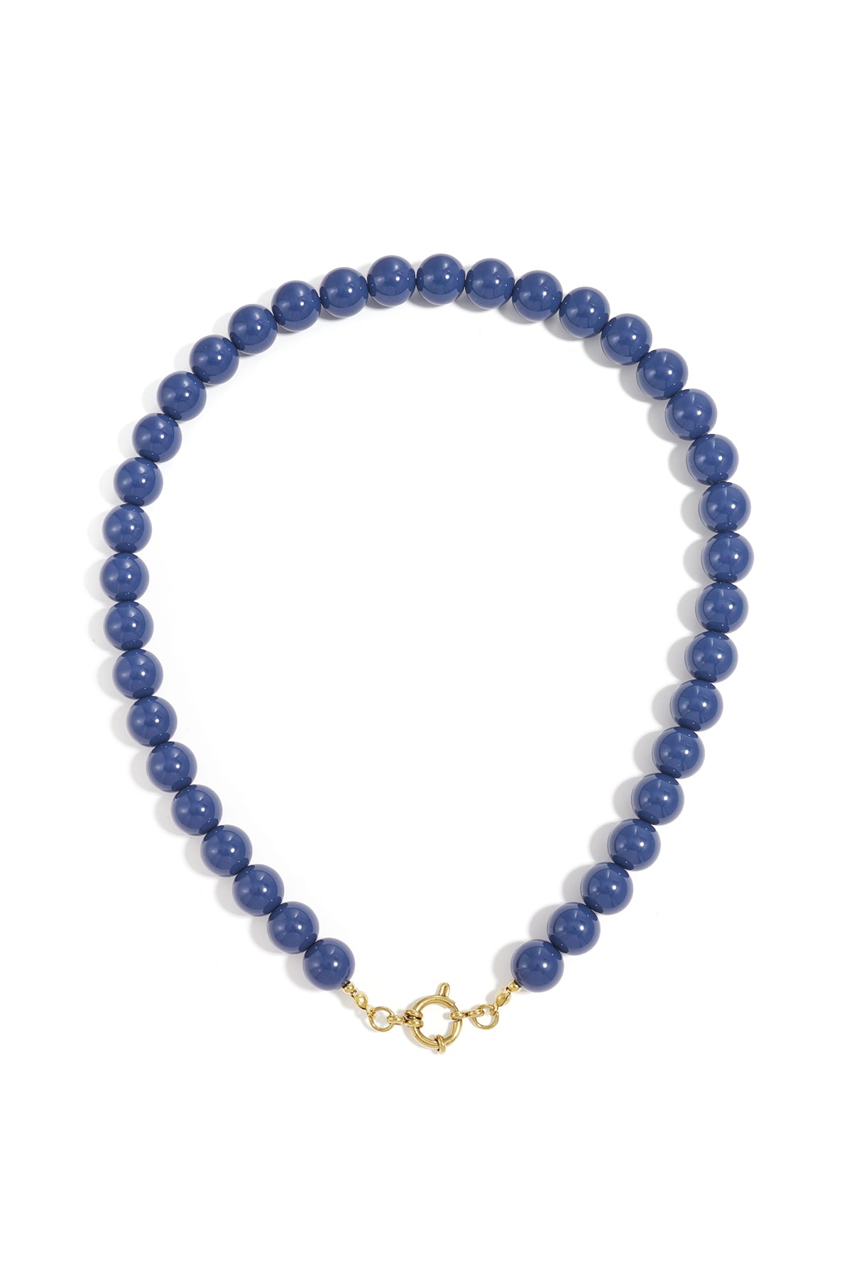 Colored small bead necklace-12mm