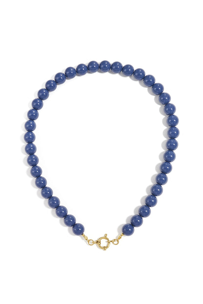 Colored small bead necklace-12mm