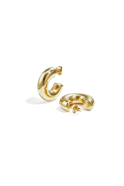 earrings aesthetic basic half moon