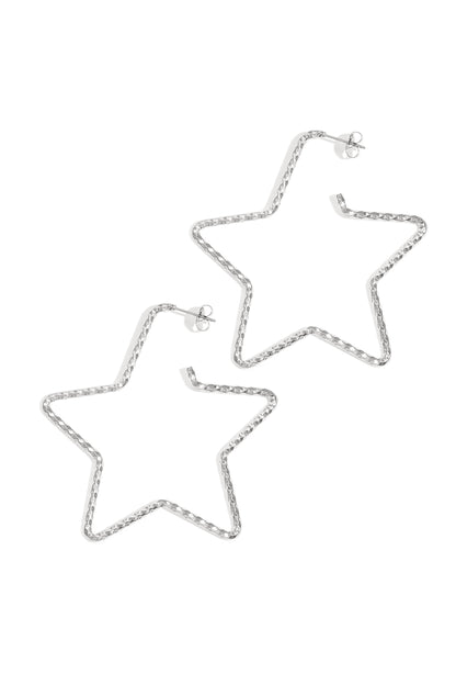 Stainless Steel Hoop Earrings Star Casual Daily Simple Series Women's jewelry