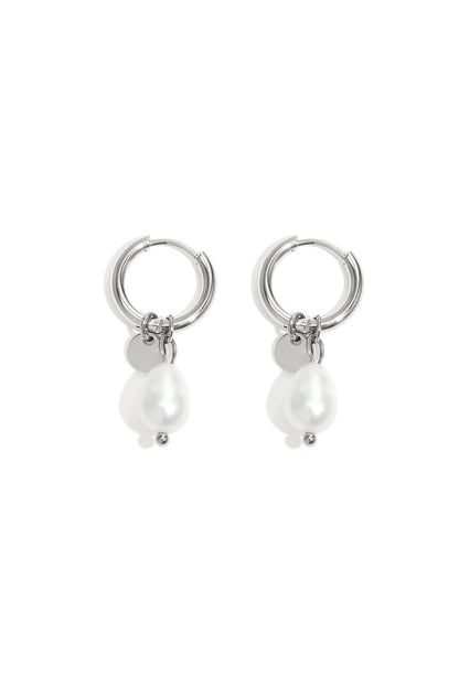 Earrings Pearl Drops Stainless Steel