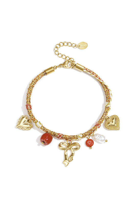 Stainless Steel Charm Bracelets Heart Casual Daily Simple Series Women's jewelry