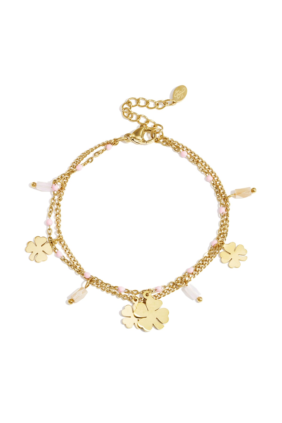 Stainless Steel Charm Bracelets Clover Casual Daily Simple Series Women's jewelry
