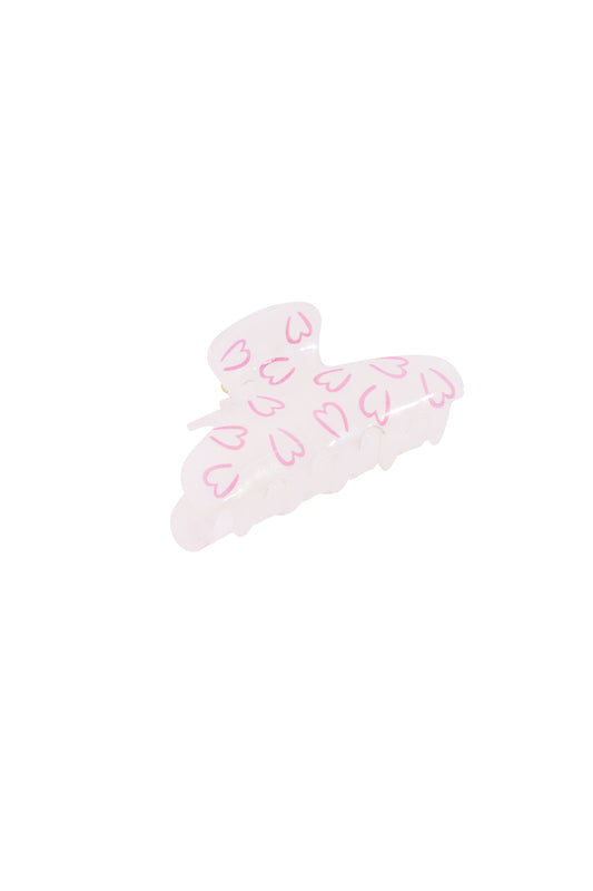 Hair clip with mini hearts