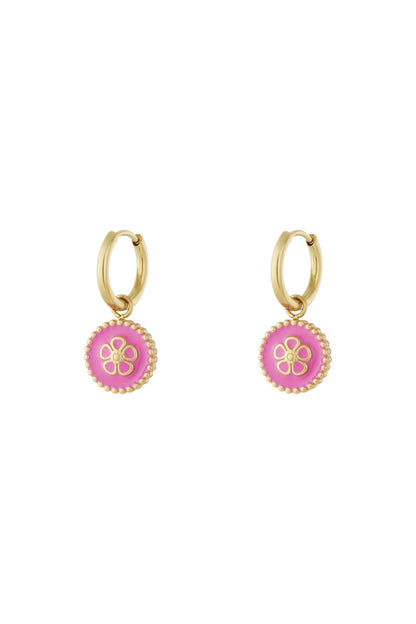 Stainless Steel Drop Earrings Flower Casual Daily Simple Series Women's jewelry