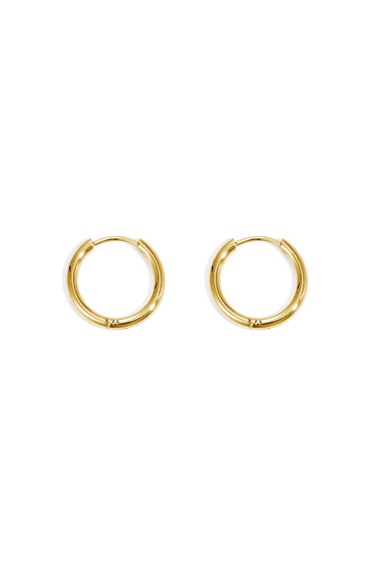 Earrings Little Hoops 1,6cm Gold Color Stainless Steel