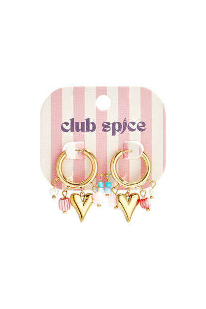 Stainless Steel Drop Earrings Heart Sweet Valentine's Day Romantic Series Women's jewelry