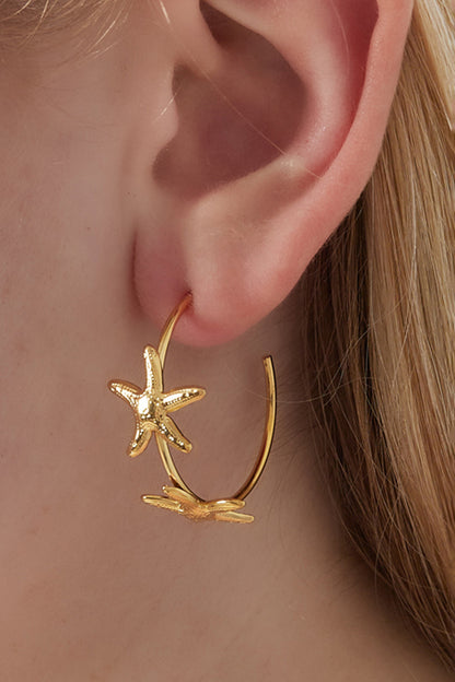 Star hoop Earrings