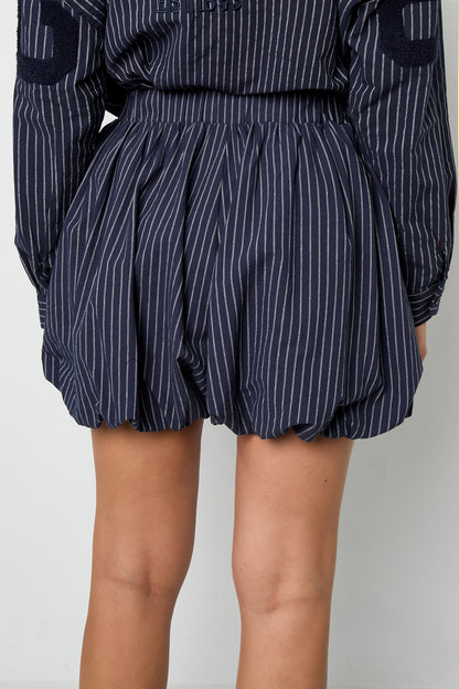 Woven Cotton Women's Shorts Casual Stripes