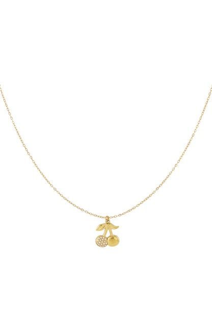 Glitter cherry necklace